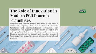 The Role of Innovation in
Modern PCD Pharma
Franchises
Companies like Medrock Biotech stay ahead of the curve by
continuou...