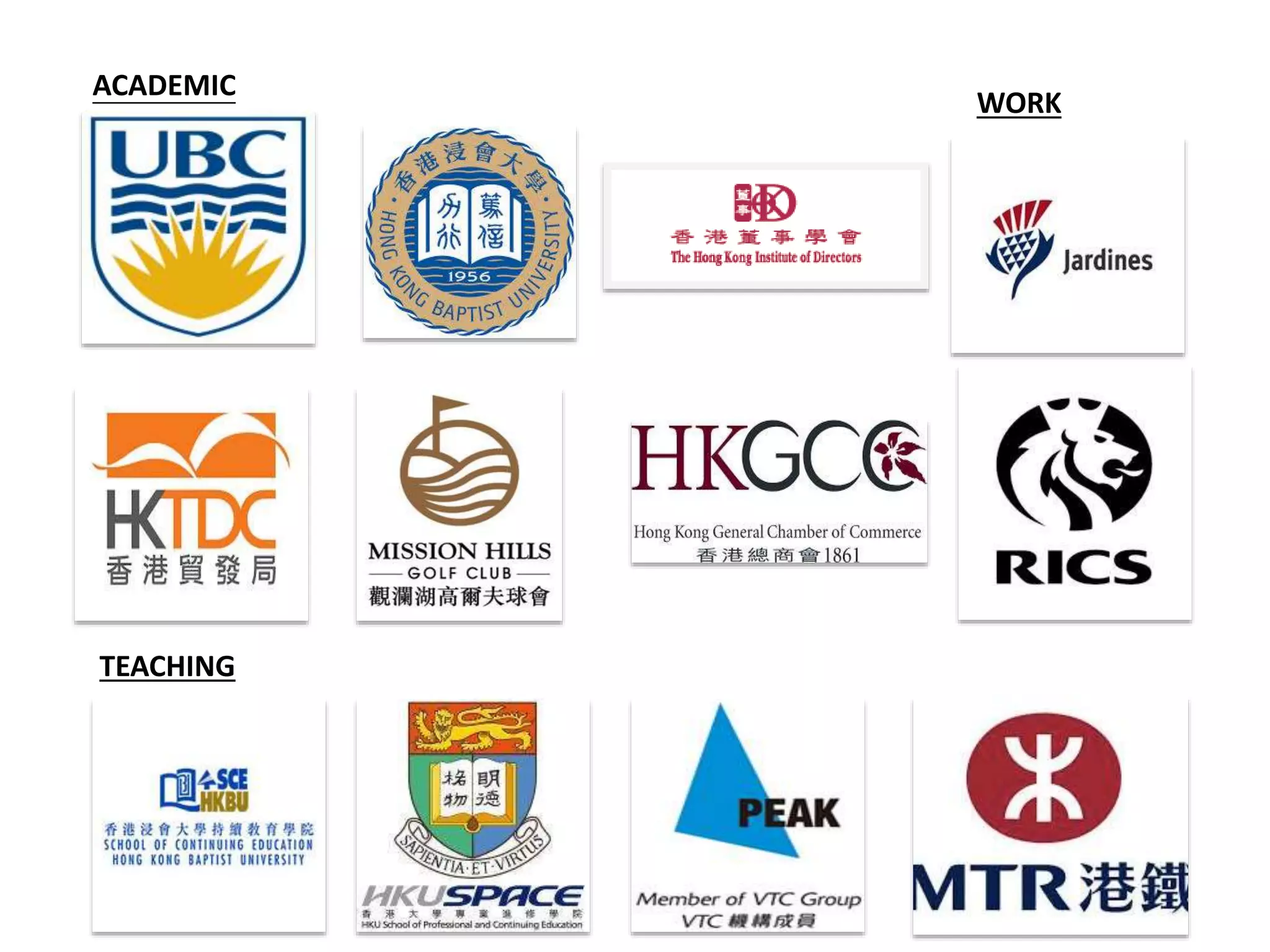 ACADEMIC
TEACHING
WORK
 