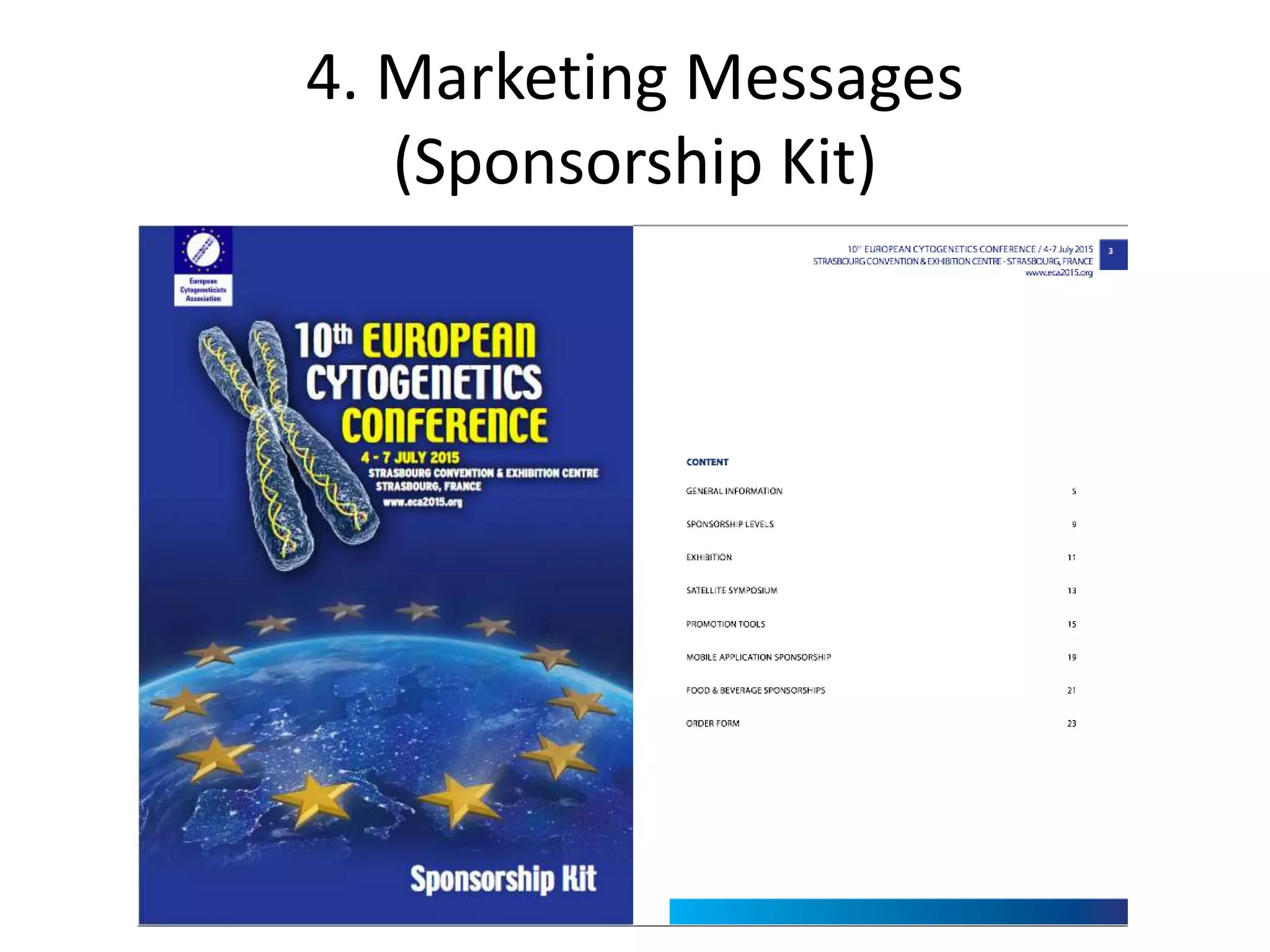 4. Marketing Messages
(Sponsorship Kit)
 