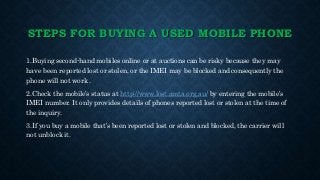 Tips for Buying a Used Mobile Phone.