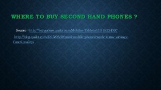 Tips for Buying a Used Mobile Phone.