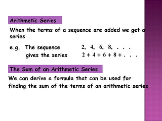 Ppt formula for sum of series | PPT