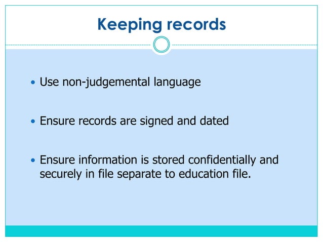 Documentation and record keeping | PPTX