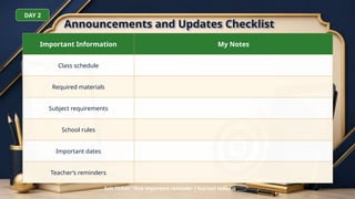 Interactive Opening Block Activities for Grades 7-12: Orientation ...