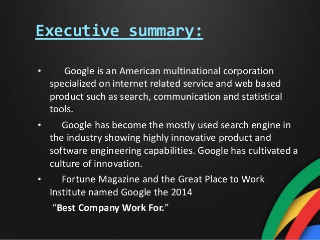 ppt for presentation on google inc