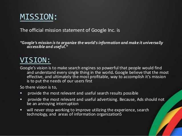 ppt for presentation on google inc