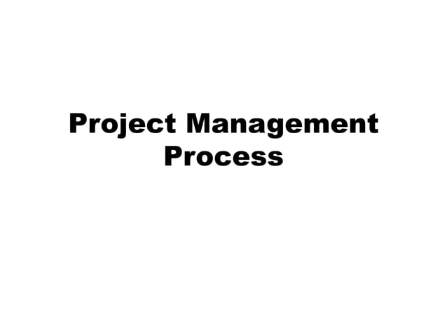 Project Management Process overview | PPT