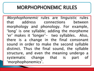 Morphophonemic Process Example second language acquisition | PPTX