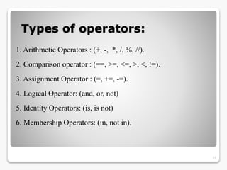 ppt for seminar for pyrhon etc and the semiar of college | PPT