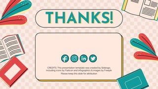 CREDITS: This presentation template was created by Slidesgo,
including icons by Flaticon and infographics & images by Freepik
THANKS!
Please keep this slide for attribution
 