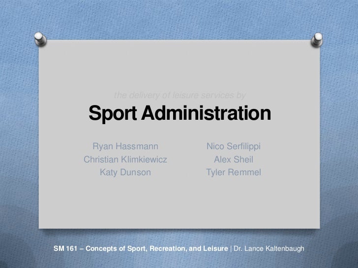 Sport Administration Presentation