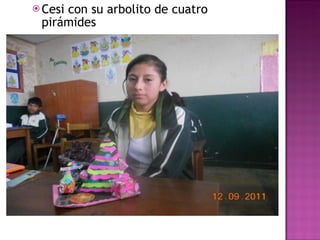 Cesi con su arbolito de cuatro pirámides