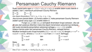 Pendiferensialan Kompleks dan Persamaan Cauchy (Fungsi Peubah Kompleks ...