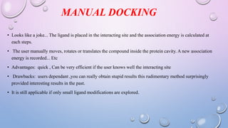 Docking Instruction Example molecular docking its types and de novo drug design and application and ...