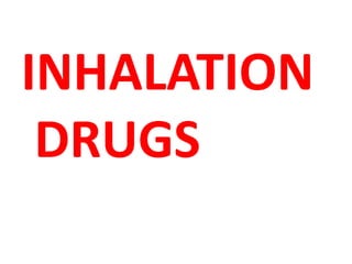 INHALATION
DRUGS
 