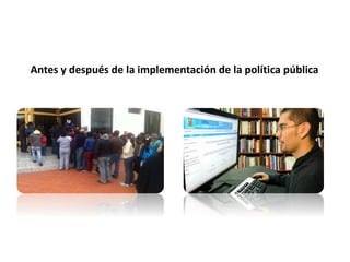 Antes y después de la implementación de la política pública
 