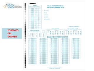 FORMATO
DEL
EXAMEN
 
