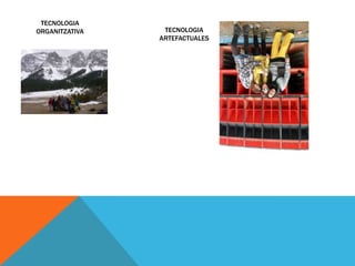 TECNOLOGIA
ORGANITZATIVA TECNOLOGIA
ARTEFACTUALES