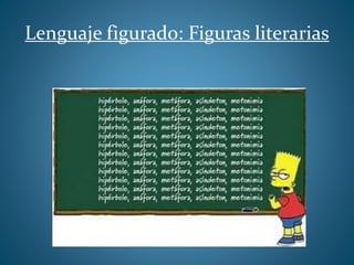 Lenguaje figurado: Figuras literarias
 