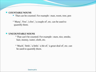 Com Man Countable Grammar PPT | PPT