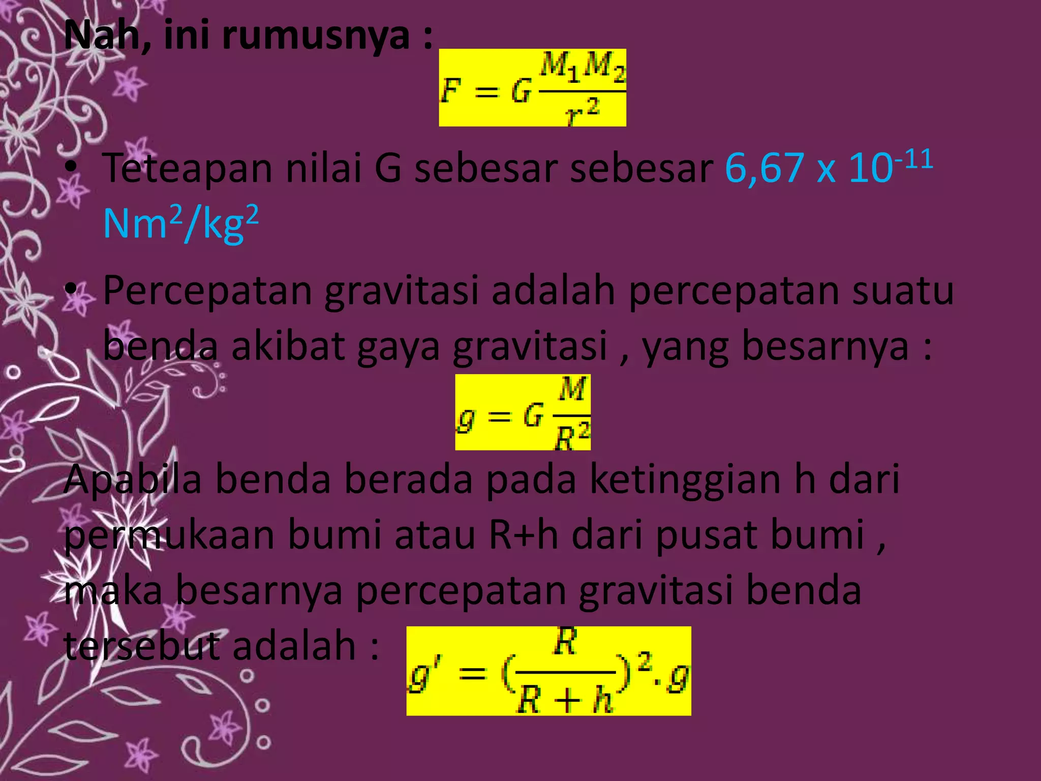 Ppt Gravitasi PPT ppt-gravitasi-ppt