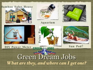 [object Object],Green Dream Jobs Sun Pod? Aquarium Potus Pot Green Tech DIY Power Meter Bamboo Solar House  