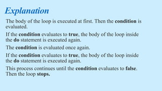 Do While Repetition Structure | PPTX