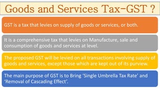 PowerPoint Presentation on Goods and Services Tax