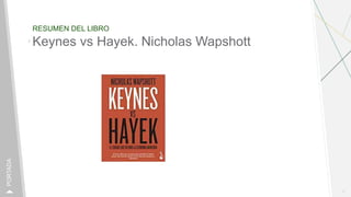 RESUMEN DEL LIBRO
1
PORTADA
Keynes vs Hayek. Nicholas Wapshott
 