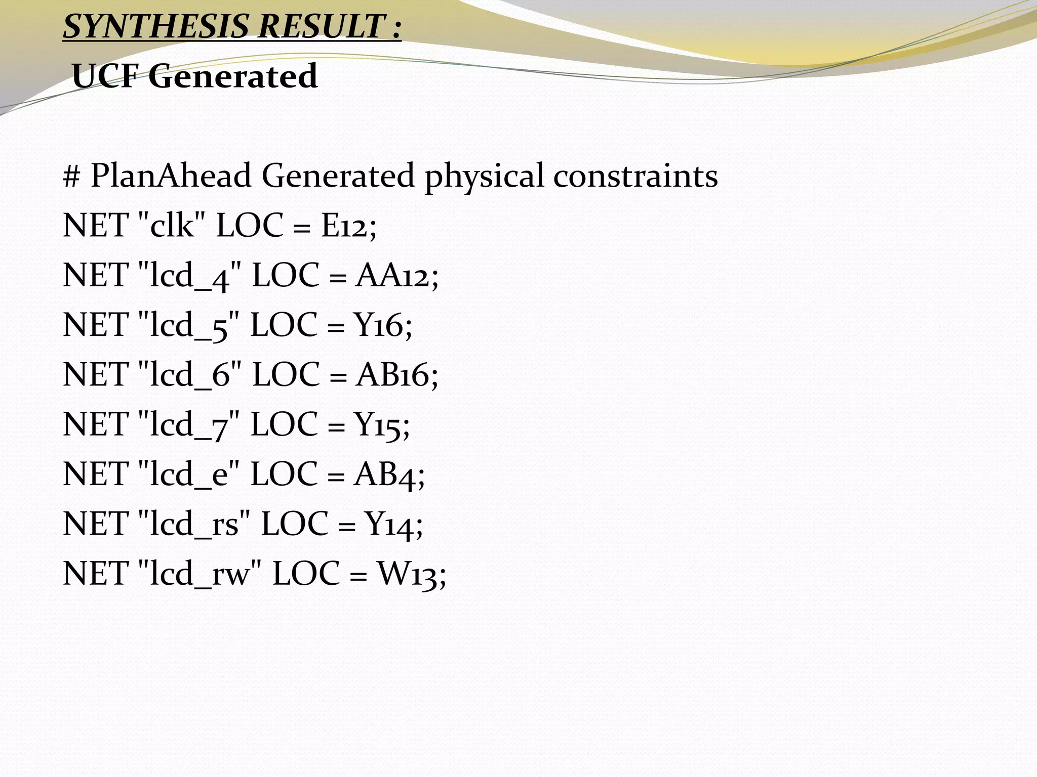 Lcd module interface with xilinx software using verilog | PPT
