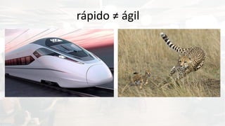rápido ≠ ágil
 
