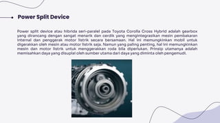 Hybride Electric Vehicle Corolla Cross Hybrid | PPTX