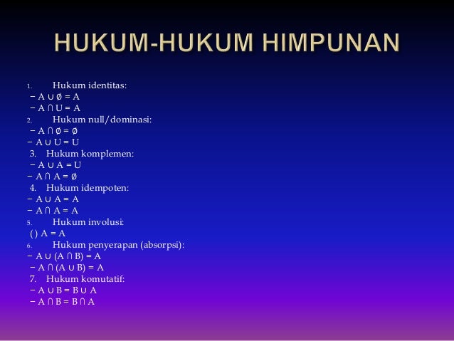 Contoh Hukum Identitas Himpunan - Force ID