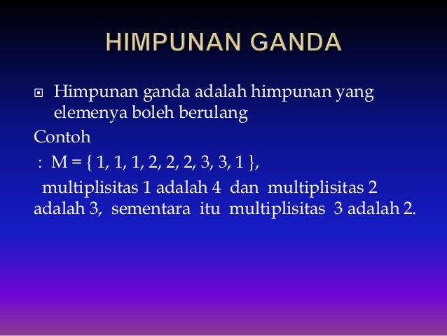 Contoh Himpunan Ganda - Contoh 317