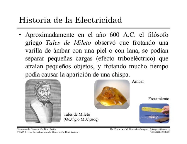 Capitulo 1. Historia de la Electricidad. Sistemas de Generacion Distr…