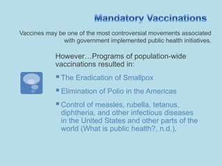 The Role of Public Health in America | PPTX
