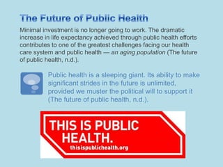 The Role of Public Health in America | PPTX