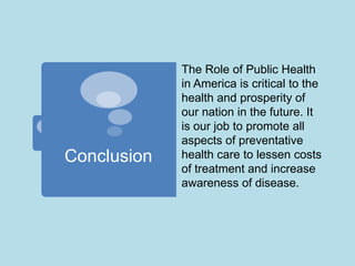 The Role of Public Health in America | PPTX