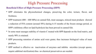High Pressure Processing , Hurdle Technology and Irradiation of foods ...