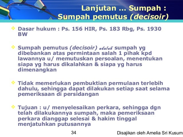 Ppt hukum acara perdata