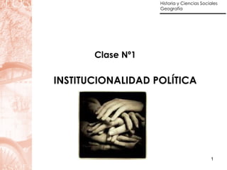 Clase Nº1 INSTITUCIONALIDAD POLÍTICA 