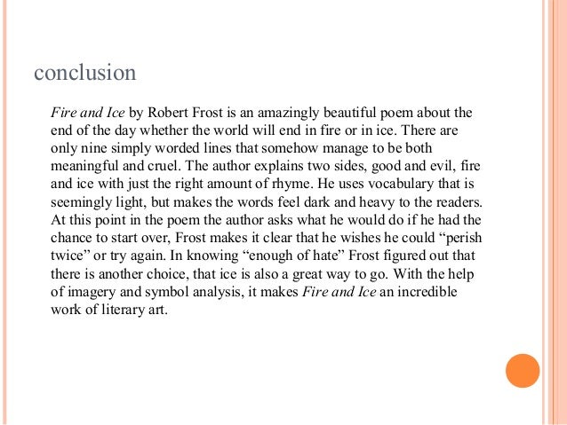 robert frost conclusion essay