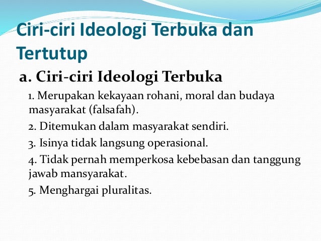 Ideologi Pancasila Terbuka
