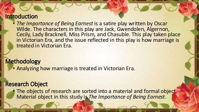 The importance of being earnest marriage