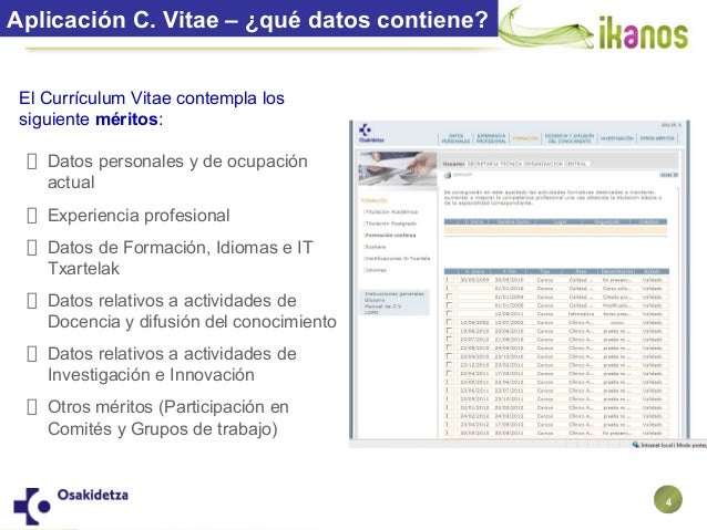 Osakidetza curriculum vitae picture