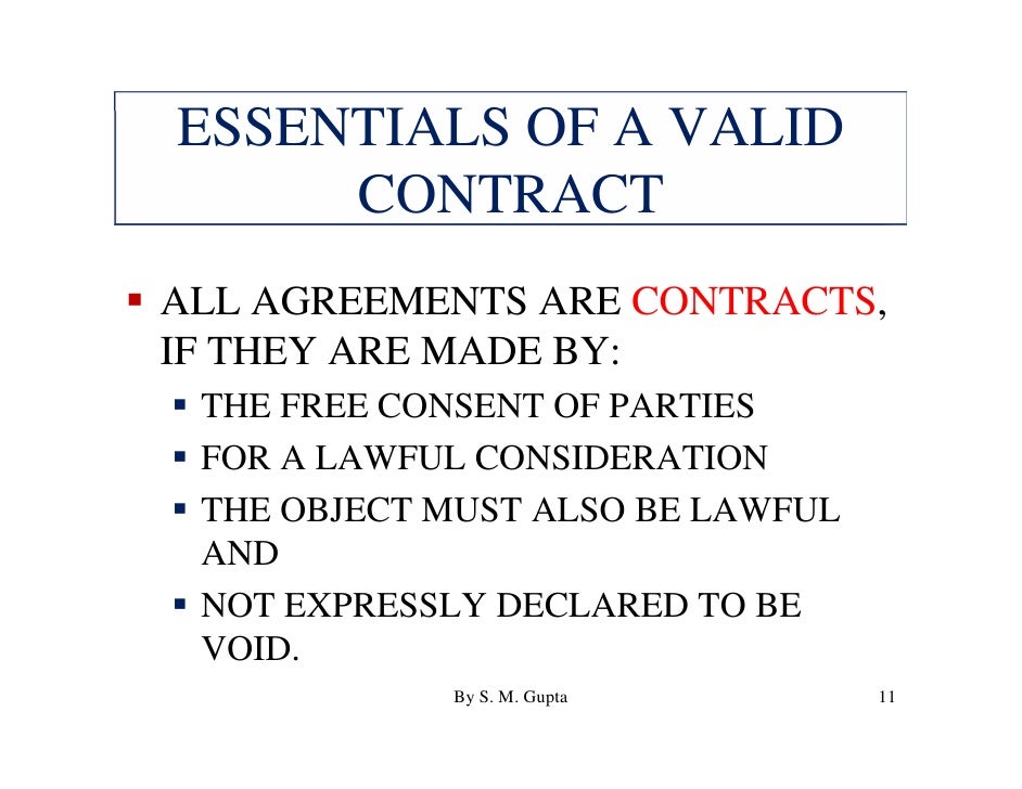 Basics of �Indian Contract Act, 1872 &amp; �Principles Of