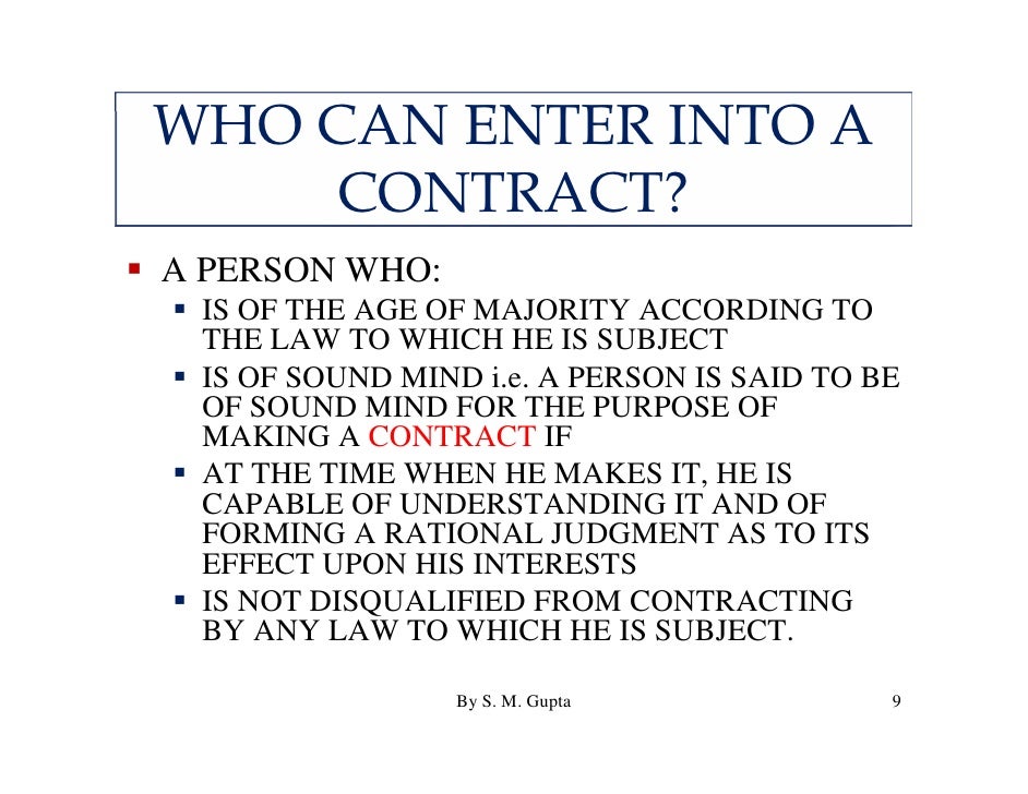 Basics of �Indian Contract Act, 1872 &amp; �Principles Of