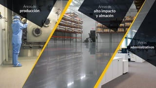 Áreas
administrativas
Áreas de
alto impacto
y almacén
Áreas de
producción
 