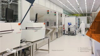 Mipolam Accord EL7
• Piso disipativo
• Fácil mantenimiento
• Máxima higiene
Área de producción
 