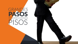 PASOS
GRANDES
PISOS
REQUIEREN GRANDES
 